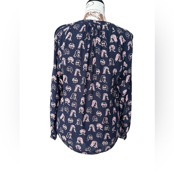 Boden women’s blouse navy novelty print in pink ladies in sunglasses - Picture 3 of 9